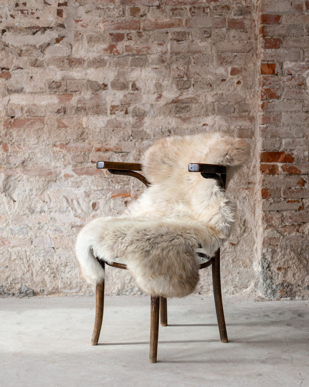 VAN BUREN | GEMÊLEERD SCHAPENVACHT | BEIGE/LICHTBRUIN 100-110 CM