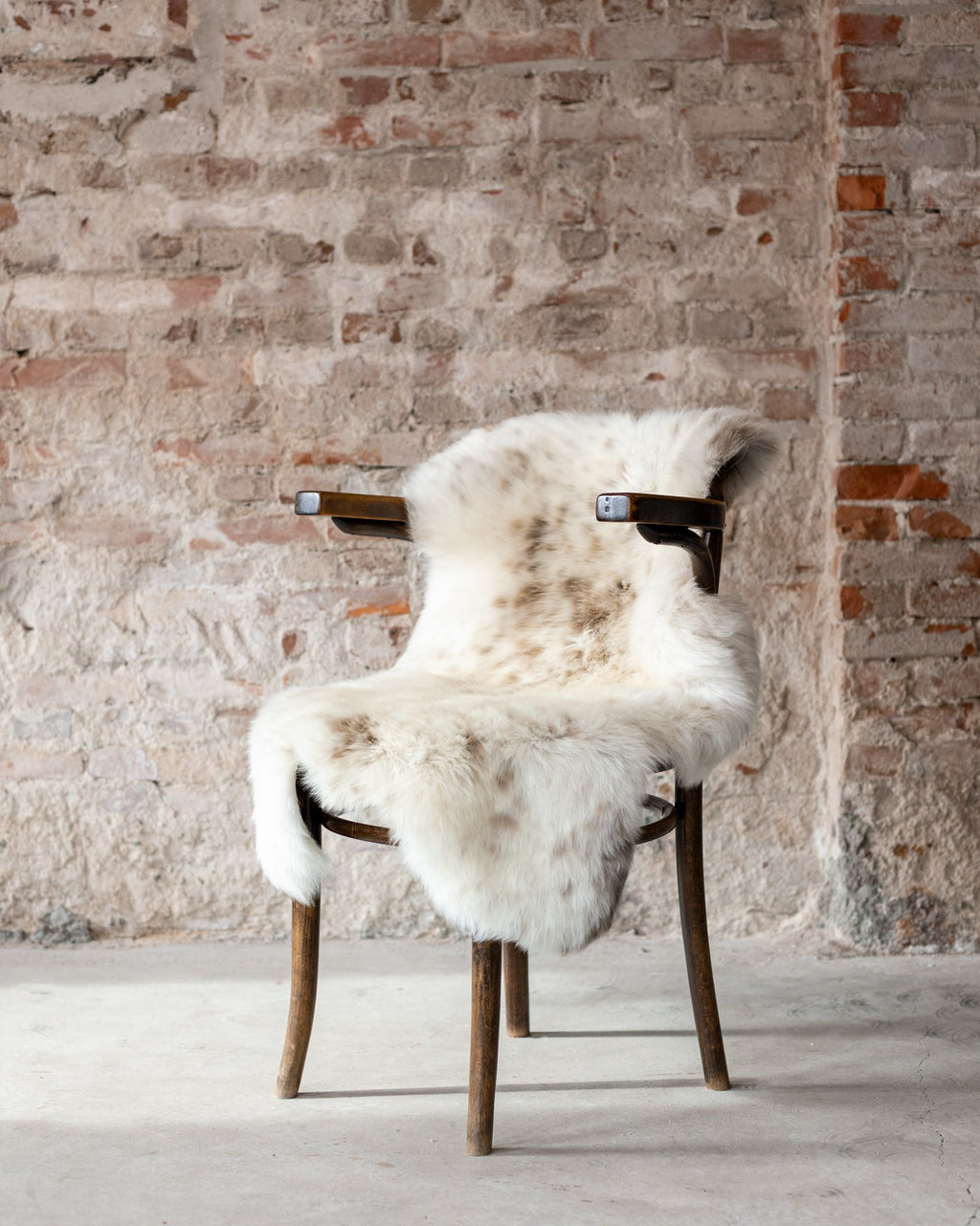 VAN BUREN | GEMÊLEERD SCHAPENVACHT | BEIGE/LICHTBRUIN 100-110 CM