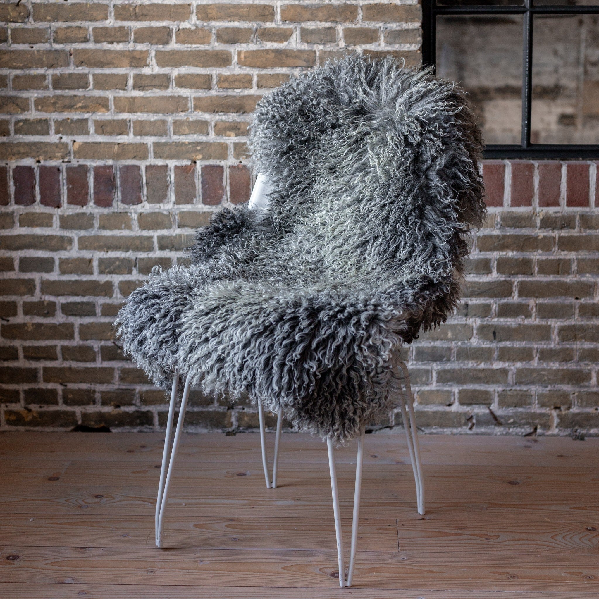 VAN BUREN | TIBET SCHAPENVACHT | NATUUR GRIJS 90-110 x 60 CM