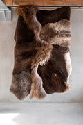 VAN BUREN | MELANGE SCHAPENVACHT KARPET | BRUIN 180 x 120 CM