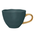 Good Morning Tasse Cappuccino / Tee Ø11 cm - Blau Grün (2er-Set)