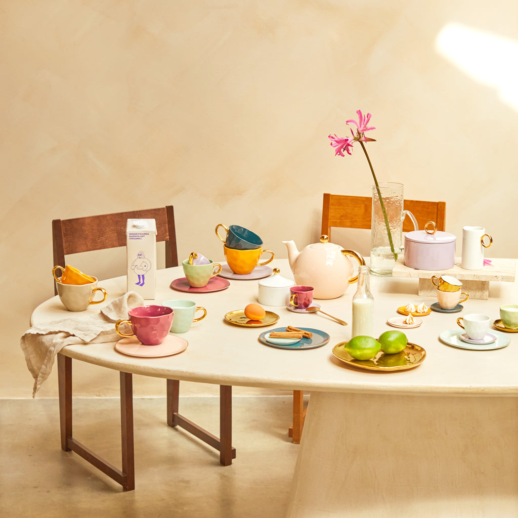 UNC | Good Morning bord Ø14 (set of 4) | GOUD