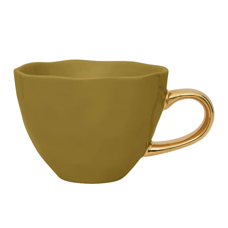 UNC | GOOD MORNING CAPPUCCINO/TEA MOK (SET OF 4) | AMBER GREEN Ø 11 CM