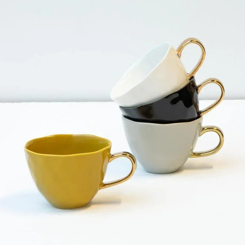 UNC | GOOD MORNING CAPPUCCINO/TEA MOK (SET OF 4) | AMBER GREEN Ø 11 CM