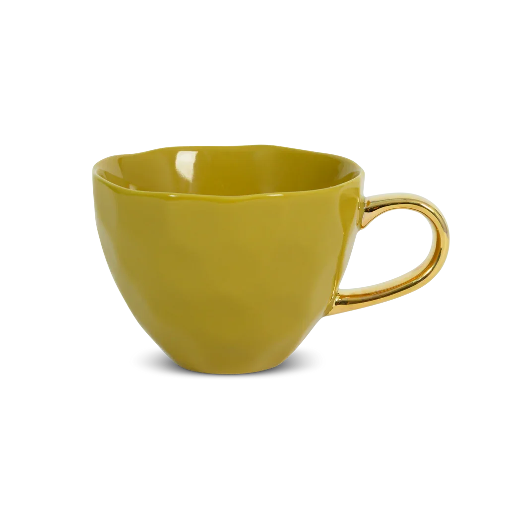 UNC | GOOD MORNING CAPPUCCINO/TEA MOK (SET OF 4) | AMBER GREEN Ø 11 CM