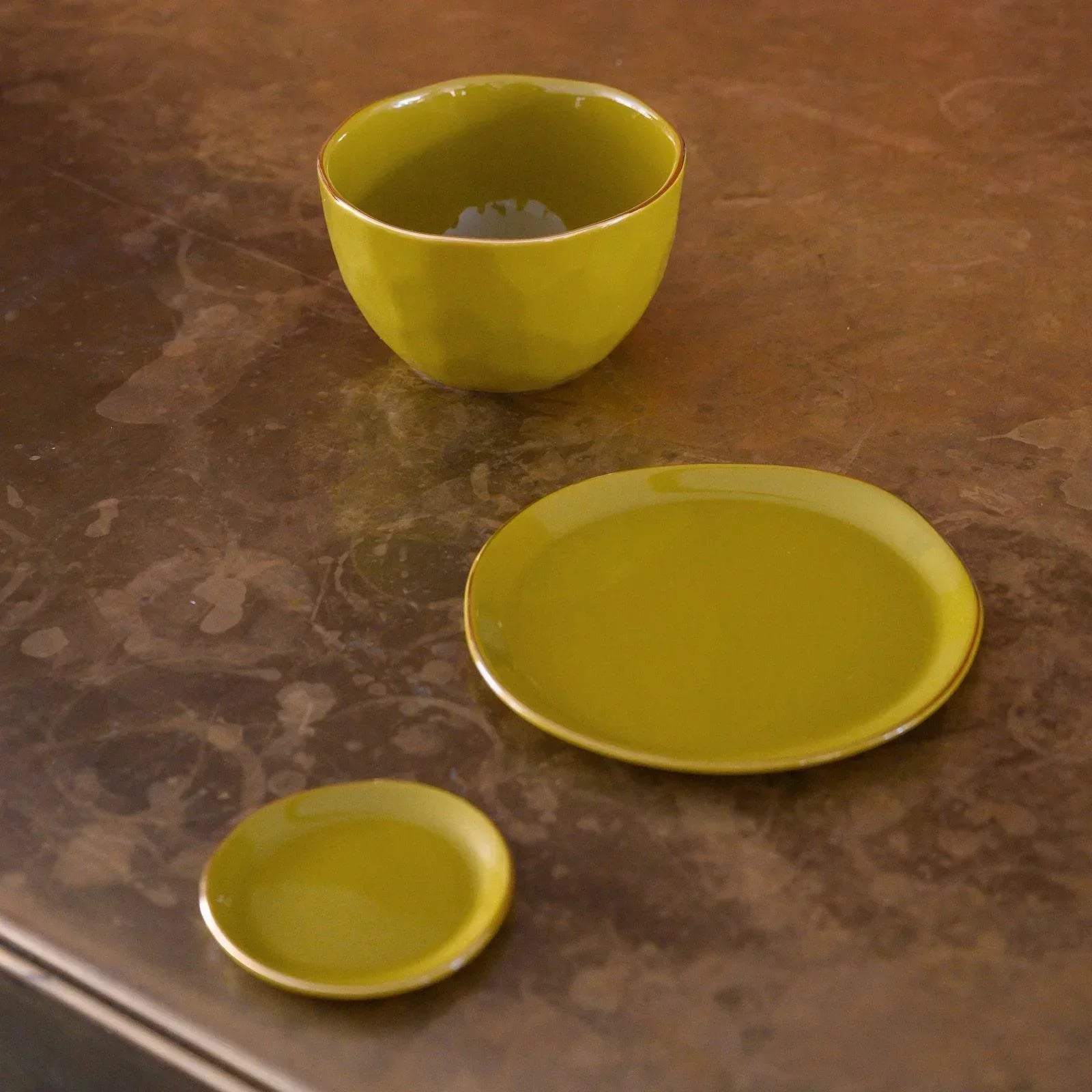 UNC | GOOD MORNING ONTBIJTBORD (SET OF 4) | AMBER GREEN Ø 17 CM