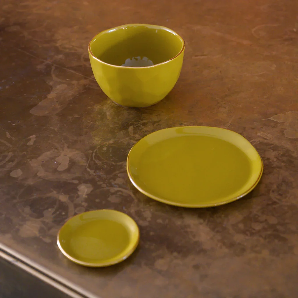 UNC | GOOD MORNING ONTBIJTBORD (SET OF 4) | AMBER GREEN Ø 17 CM