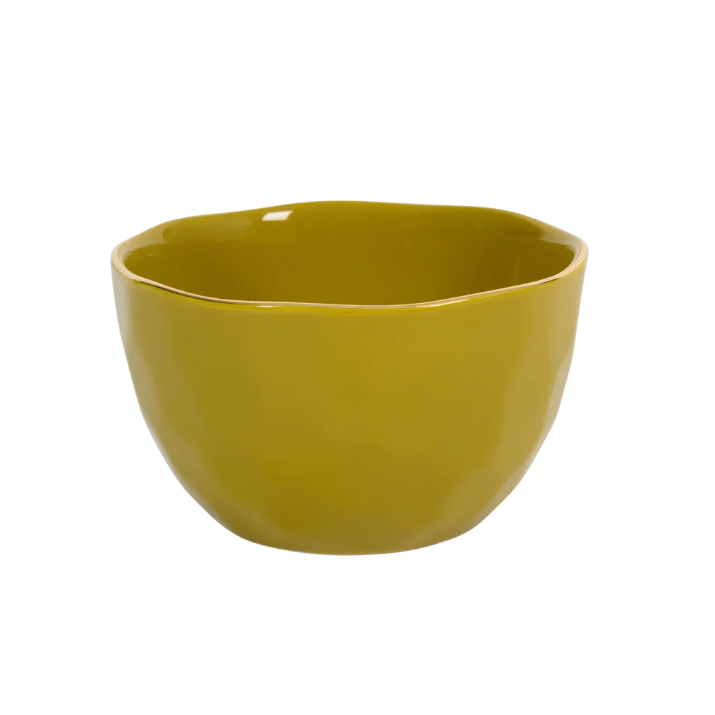 URBAN NATURE CULTURE | GOOD MORNING SCHAAL (SET OF 2) | AMBER GREEN Ø 14 CM