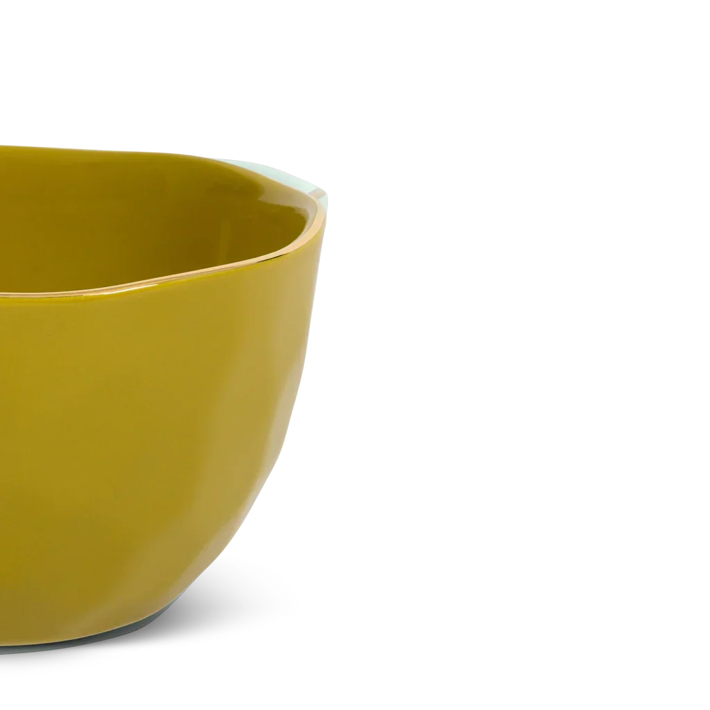 URBAN NATURE CULTURE | GOOD MORNING SCHAAL (SET OF 2) | AMBER GREEN Ø 14 CM