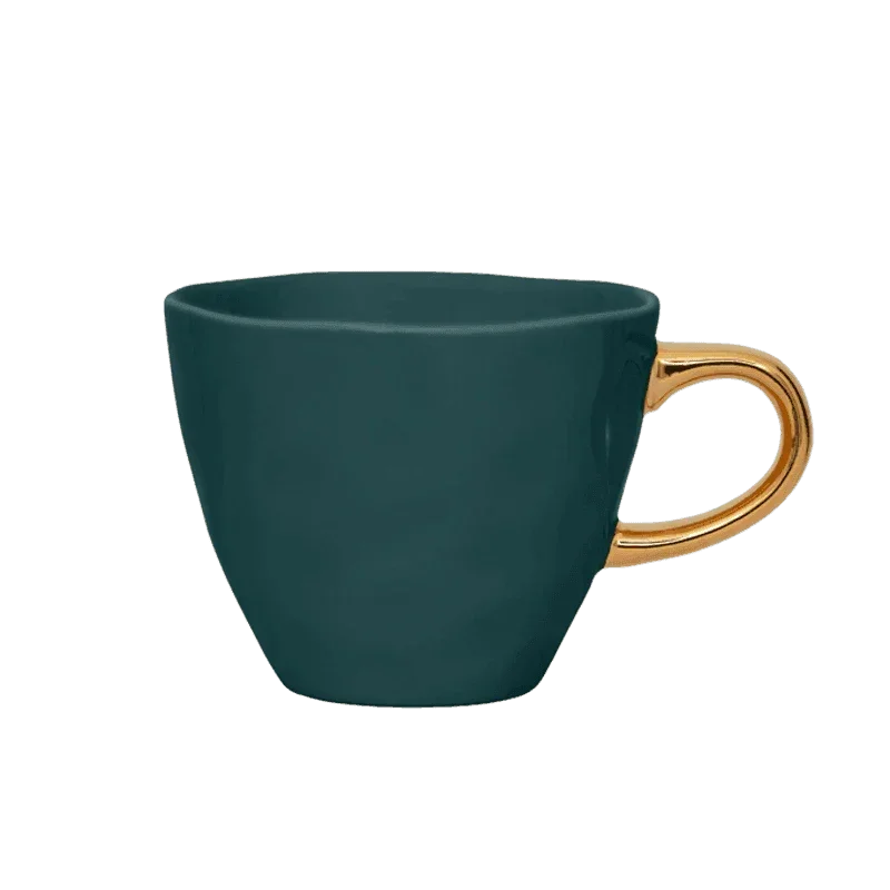 UNC | GOOD MORNING KOFFIEKOP (SET OF 4) | BLUE GREEN Ø 8 CM