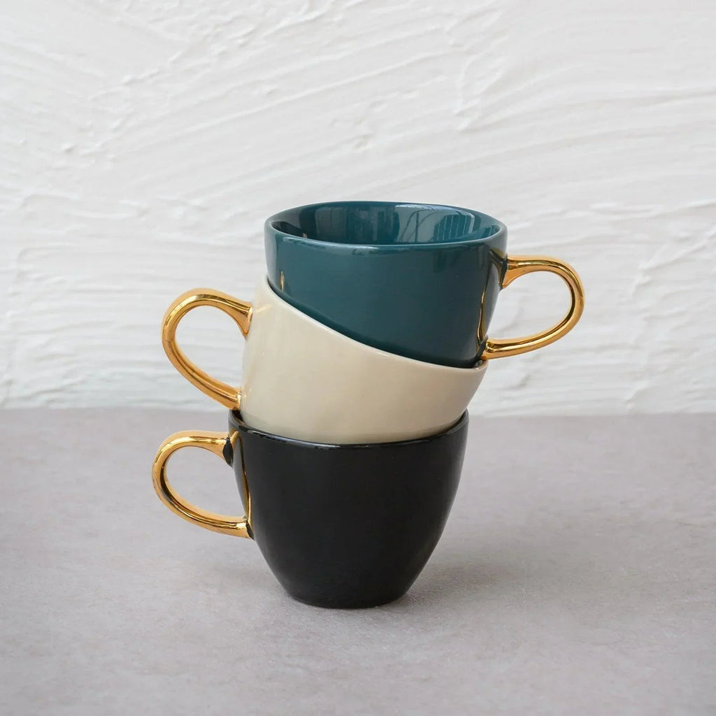 UNC | GOOD MORNING KOFFIEKOP (SET OF 4) | BLUE GREEN Ø 8 CM