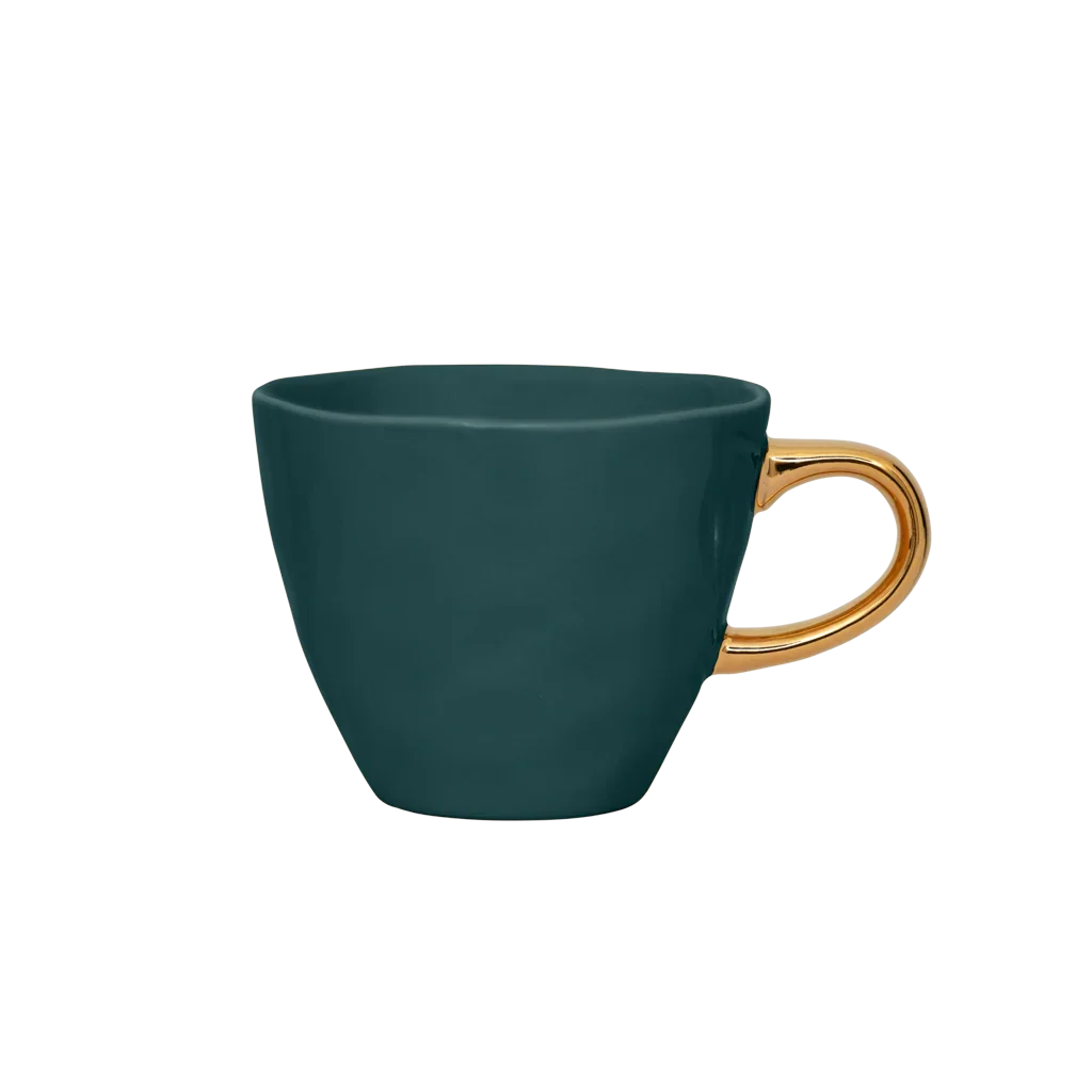 UNC | GOOD MORNING KOFFIEKOP (SET OF 4) | BLUE GREEN Ø 8 CM