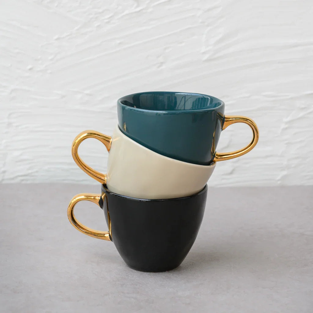 UNC | GOOD MORNING KOFFIEKOP (SET OF 4) | BLUE GREEN Ø 8 CM