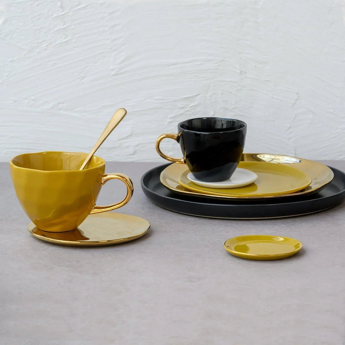 URBAN NATURE CULTURE | GOOD MORNING MOK COFFEE (SET OF 4) | BLACK Ø 8,5 CM