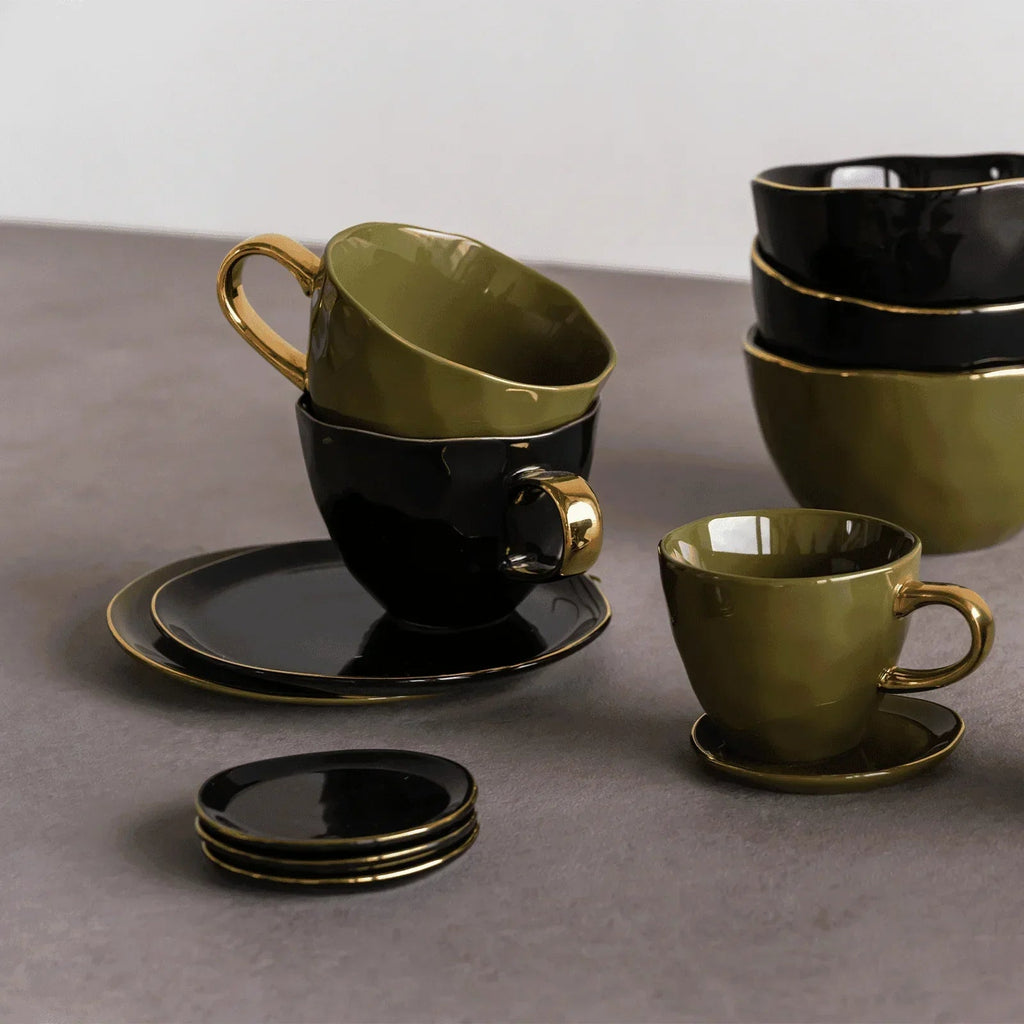 URBAN NATURE CULTURE | GOOD MORNING BORD (SET OF 2) | FIR GREEN Ø 17 CM