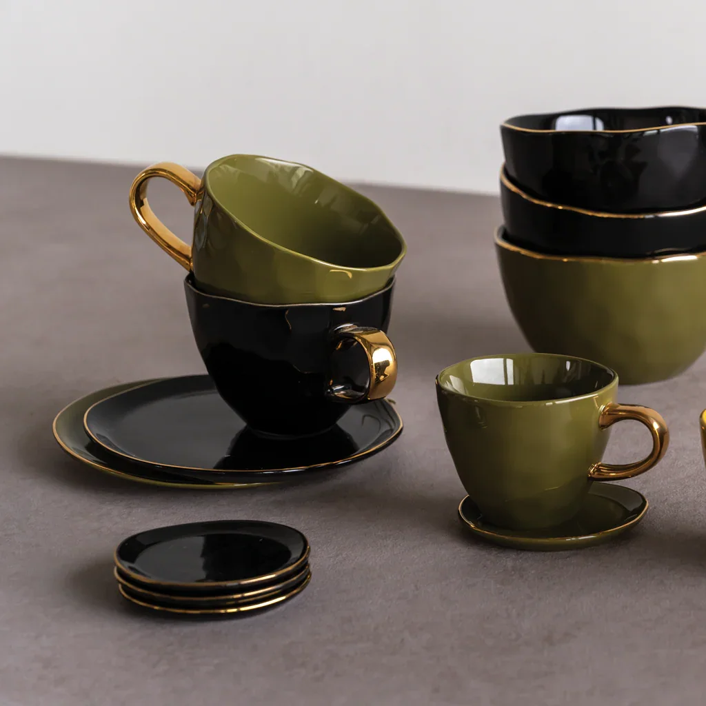 URBAN NATURE CULTURE | GOOD MORNING SCHAAL (SET OF 2) | FIR GREEN Ø 14 CM