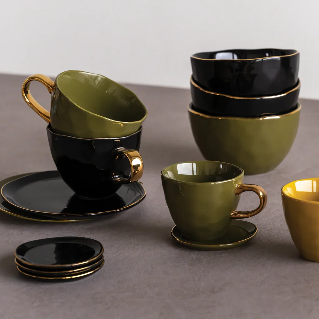 URBAN NATURE CULTURE | GOOD MORNING SCHAAL (SET OF 2) | BLACK Ø 14 CM