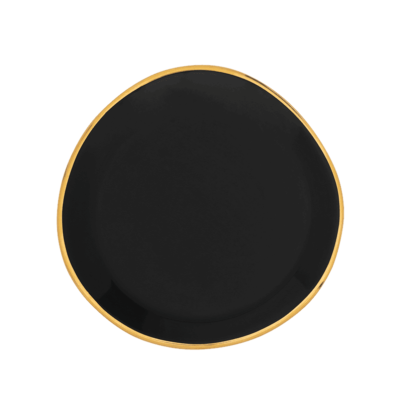 URBAN NATURE CULTURE | GOOD MORNING SMALL PLATE (SET OF 4) | BLACK Ø 9 CM