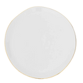 UNC | GOOD MORNING DINERBORD (SET OF 4) | WHITE / GOLD Ø 22,8 CM