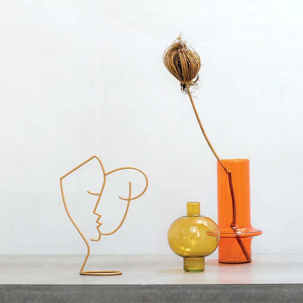 UNC | VASE RECYCLED GLASS | ROOD Ø 17x31 CM