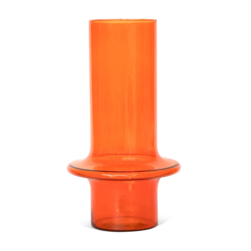 UNC | VASE RECYCLED GLASS | ROOD Ø 17x31 CM