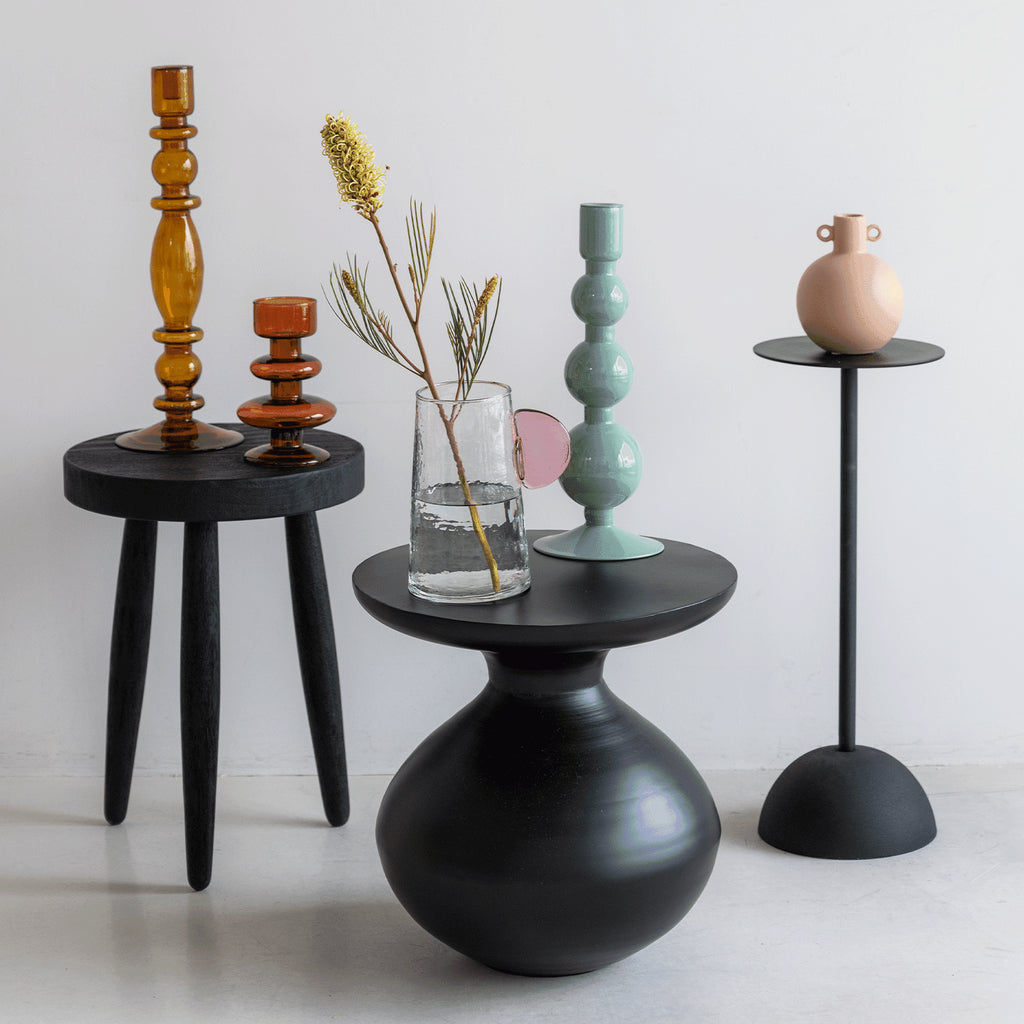UNC | SIDE TABLE S | ZWART Ø 21x54 CM