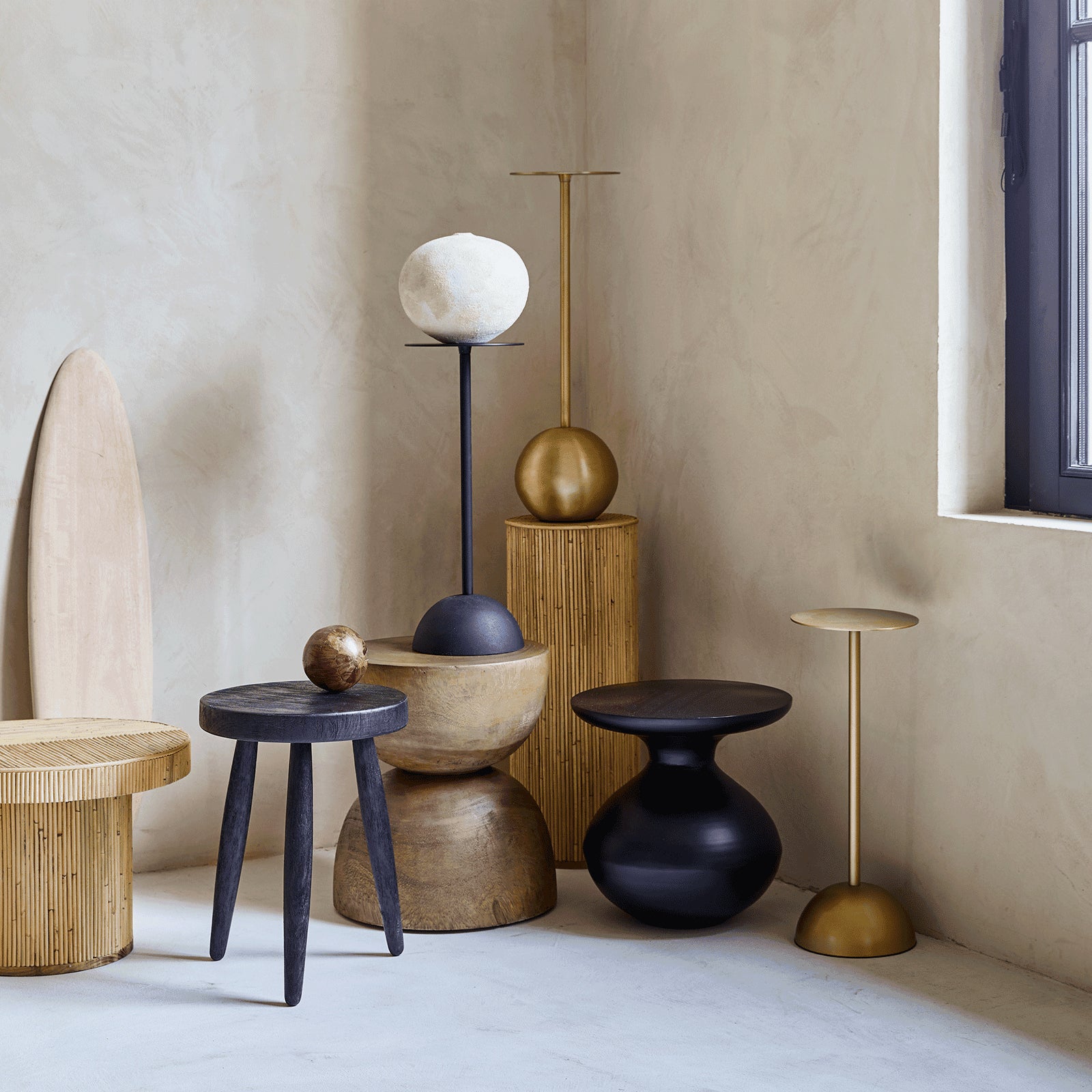 UNC | SIDE TABLE S | ALUMINIUM GOUD Ø 21x54 CM