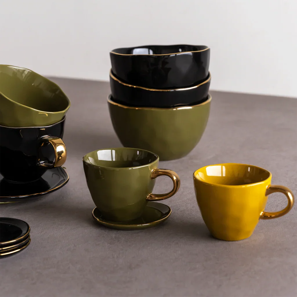URBAN NATURE CULTURE | GOOD MORNING MOK COFFEE (SET OF 4) | FIR GREEN Ø 8,5 CM