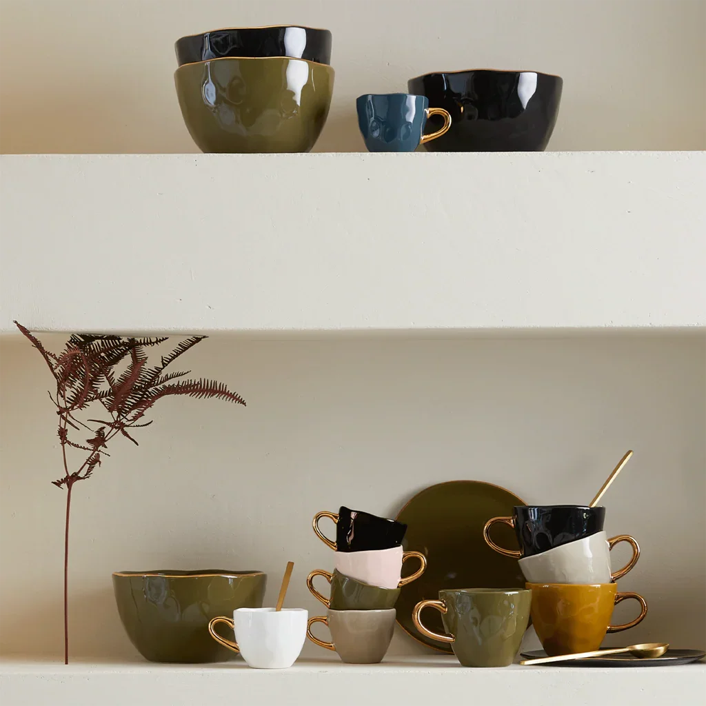 URBAN NATURE CULTURE | GOOD MORNING MOK COFFEE (SET OF 4) | FIR GREEN Ø 8,5 CM
