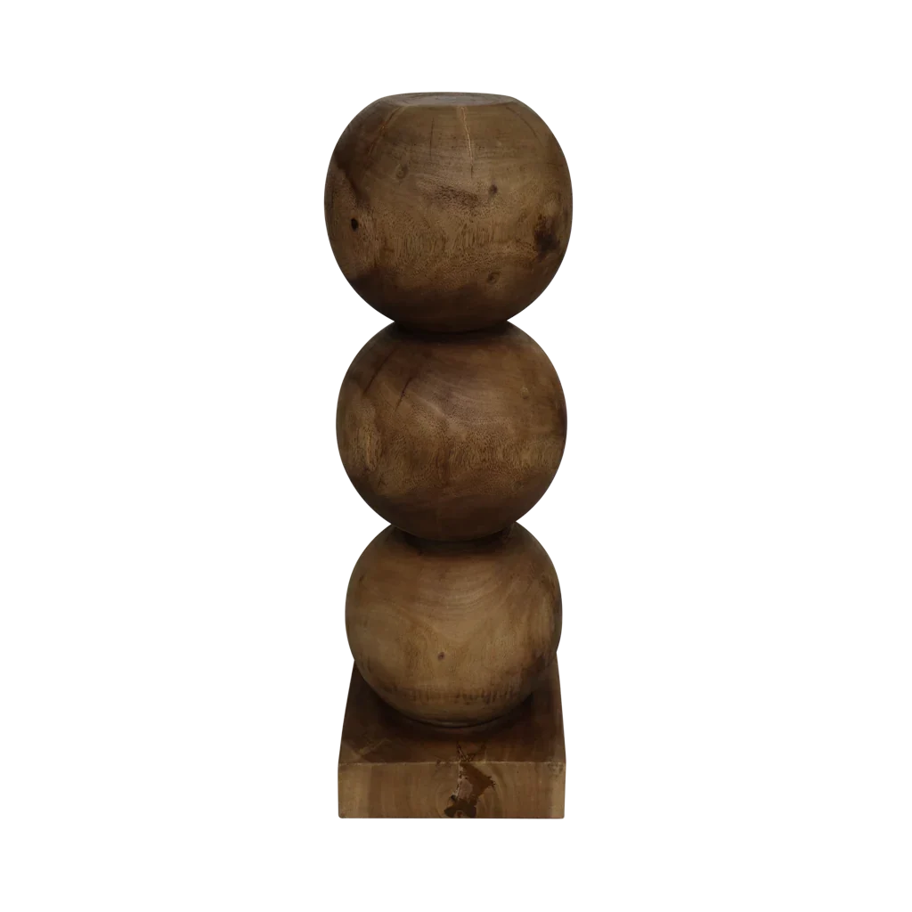 UNC | PEDESTAL BULB | 83 CM | MAHOGANY WOOD