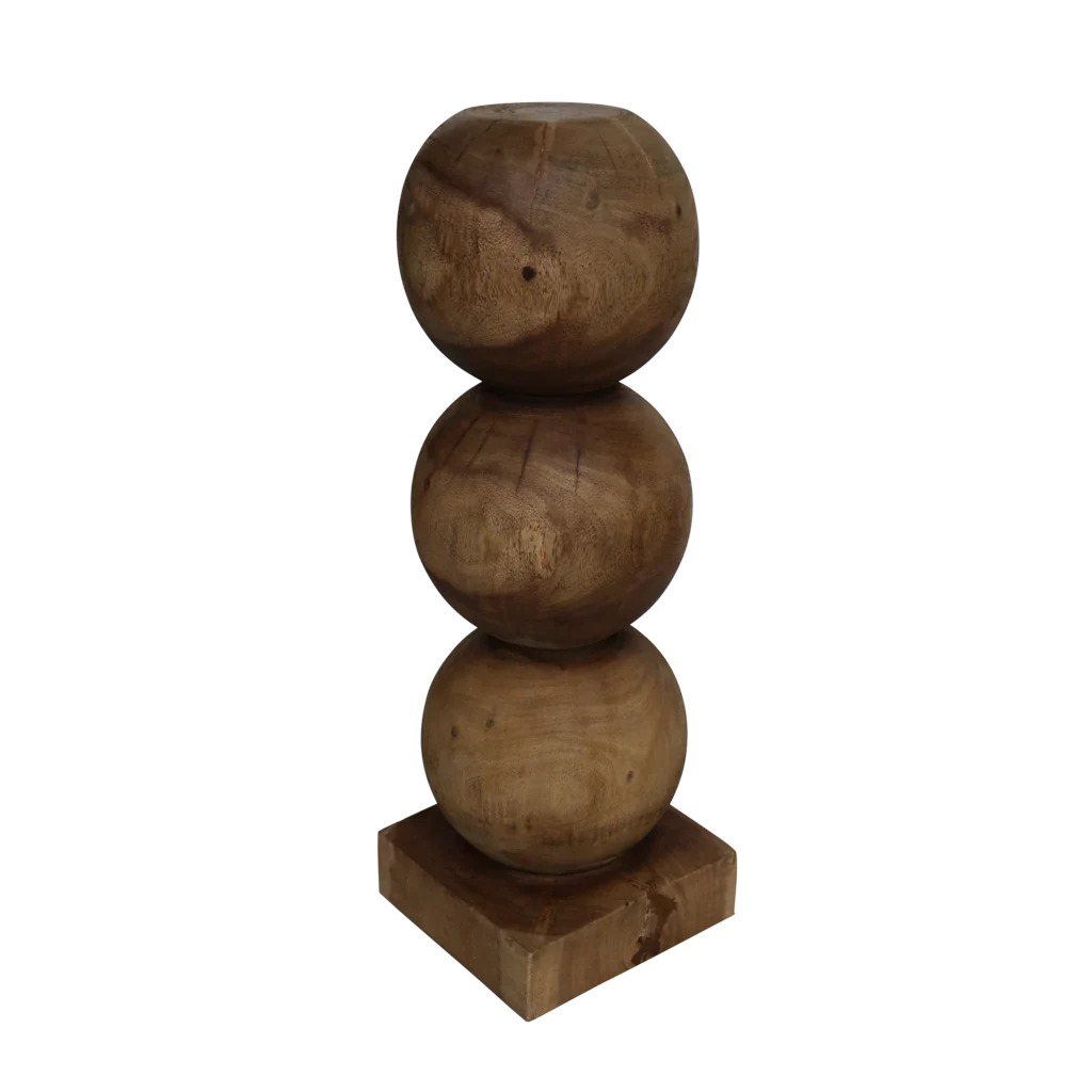 UNC | PEDESTAL BULB | 83 CM | MAHOGANY WOOD