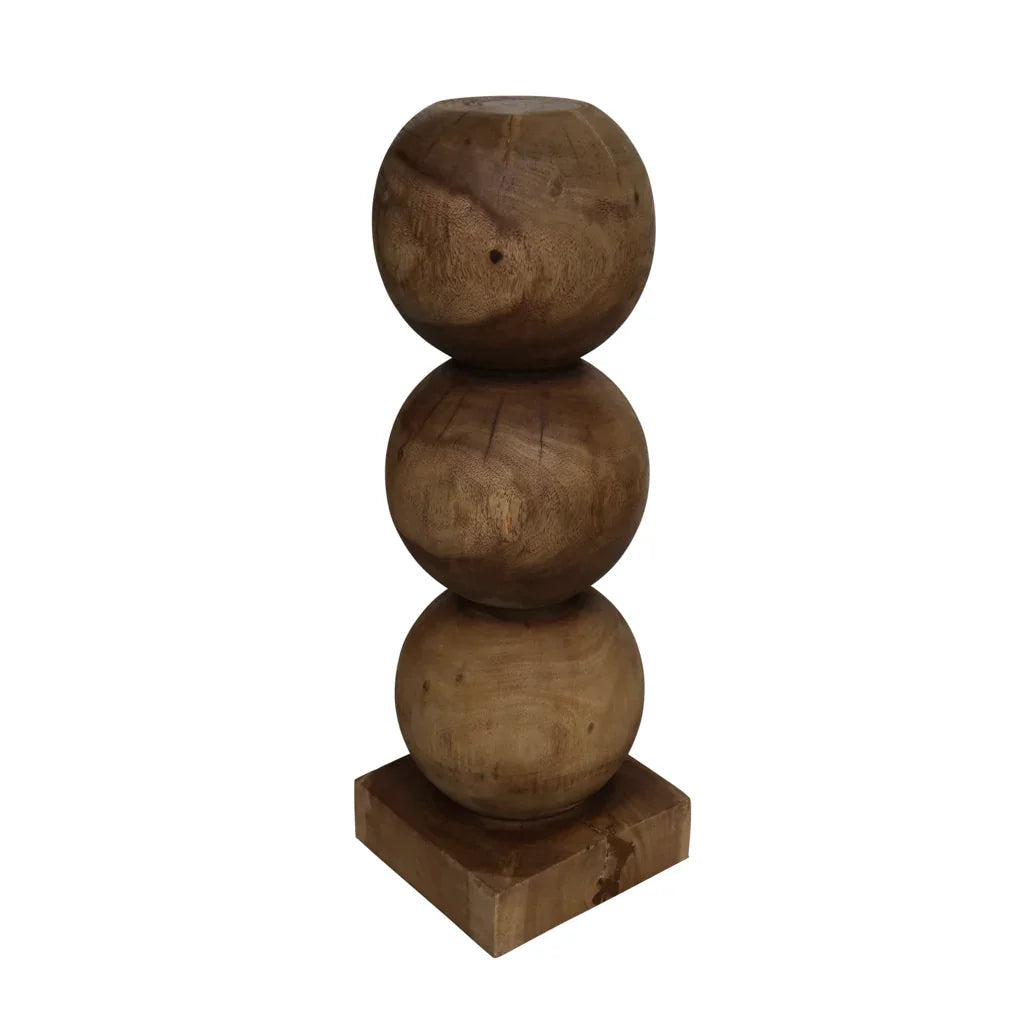 UNC | PEDESTAL BULB | 83 CM | MAHOGANY WOOD