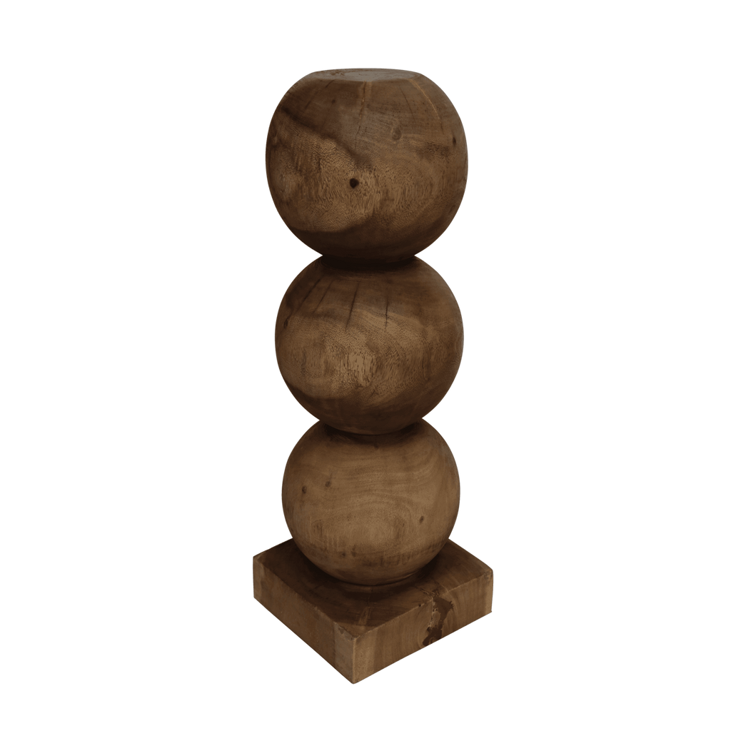 UNC | PEDESTAL BULB | 83 CM | MAHOGANY WOOD