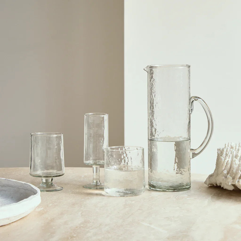 UNC | HAMMERED WIJNGLAZEN (SET OF 4) | TRANSPARANT