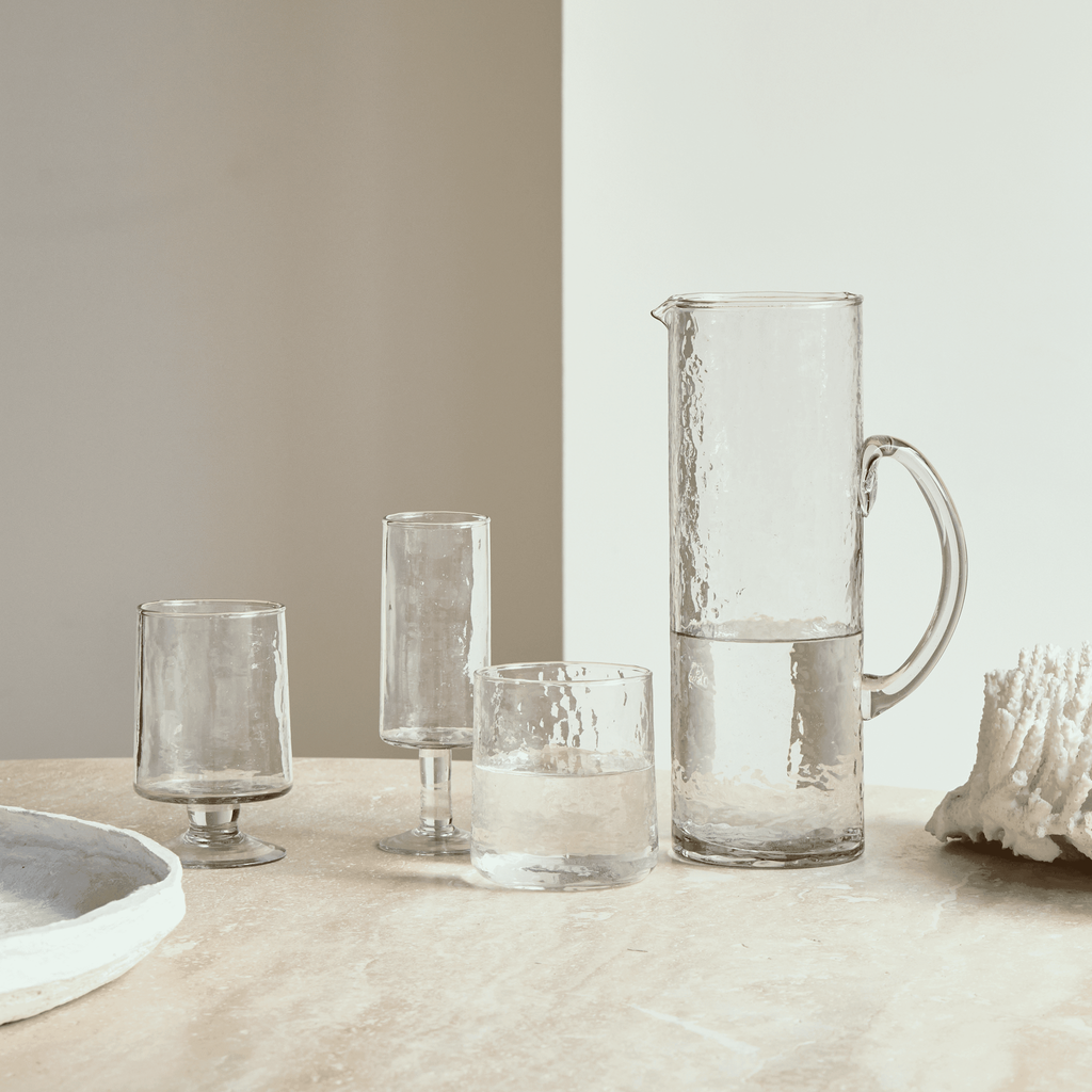 UNC | HAMMERED WIJNGLAZEN (SET OF 4) | TRANSPARANT