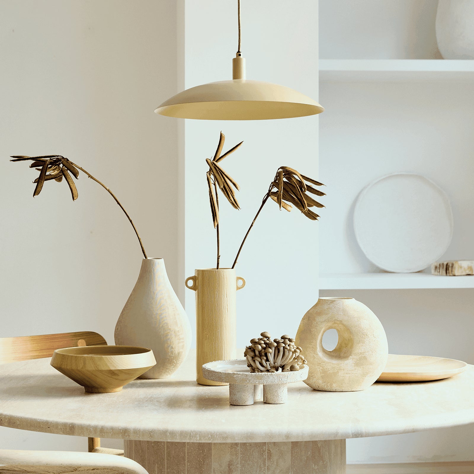 UNC | HANGING LAMP SUNA | SEA MIST Ø 40 x 13 CM