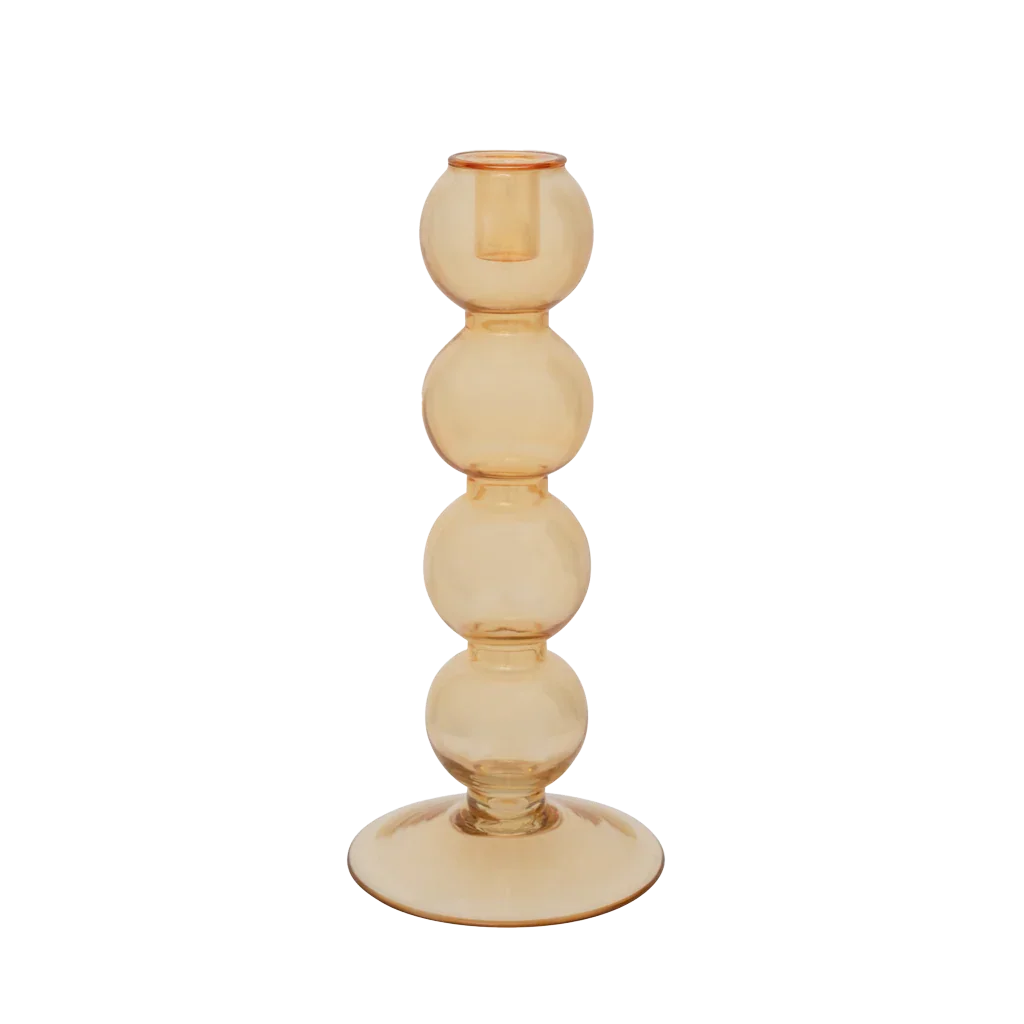UNC | KAARSHOUDER POLLINI | ALMOND BUFF | Ø 14 X 31 CM