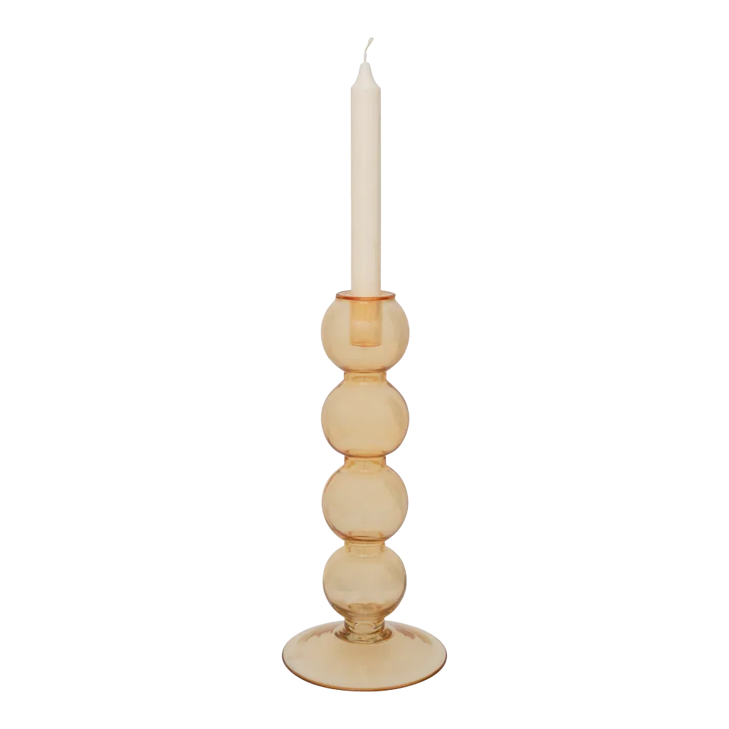 UNC | KAARSHOUDER POLLINI | ALMOND BUFF | Ø 14 X 31 CM