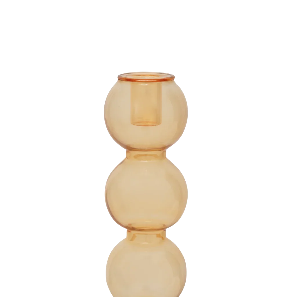UNC | KAARSHOUDER POLLINI | ALMOND BUFF | Ø 14 X 31 CM