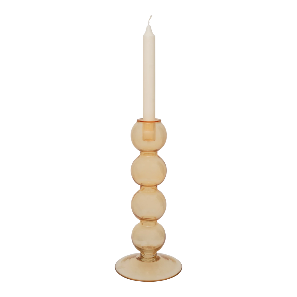 UNC | KAARSHOUDER POLLINI | ALMOND BUFF | Ø 14 X 31 CM