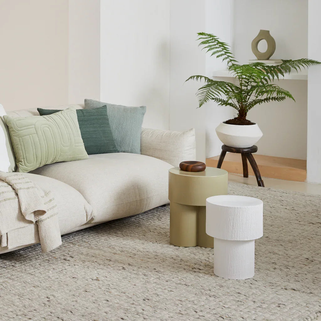 UNC | SIDE TABLE MOROSETA | SPRAY GREEN Ø 35 x 42 CM