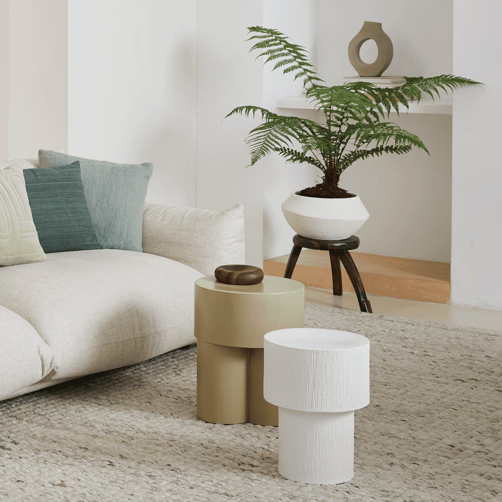 UNC | SIDE TABLE MOROSETA | SPRAY GREEN Ø 35 x 42 CM