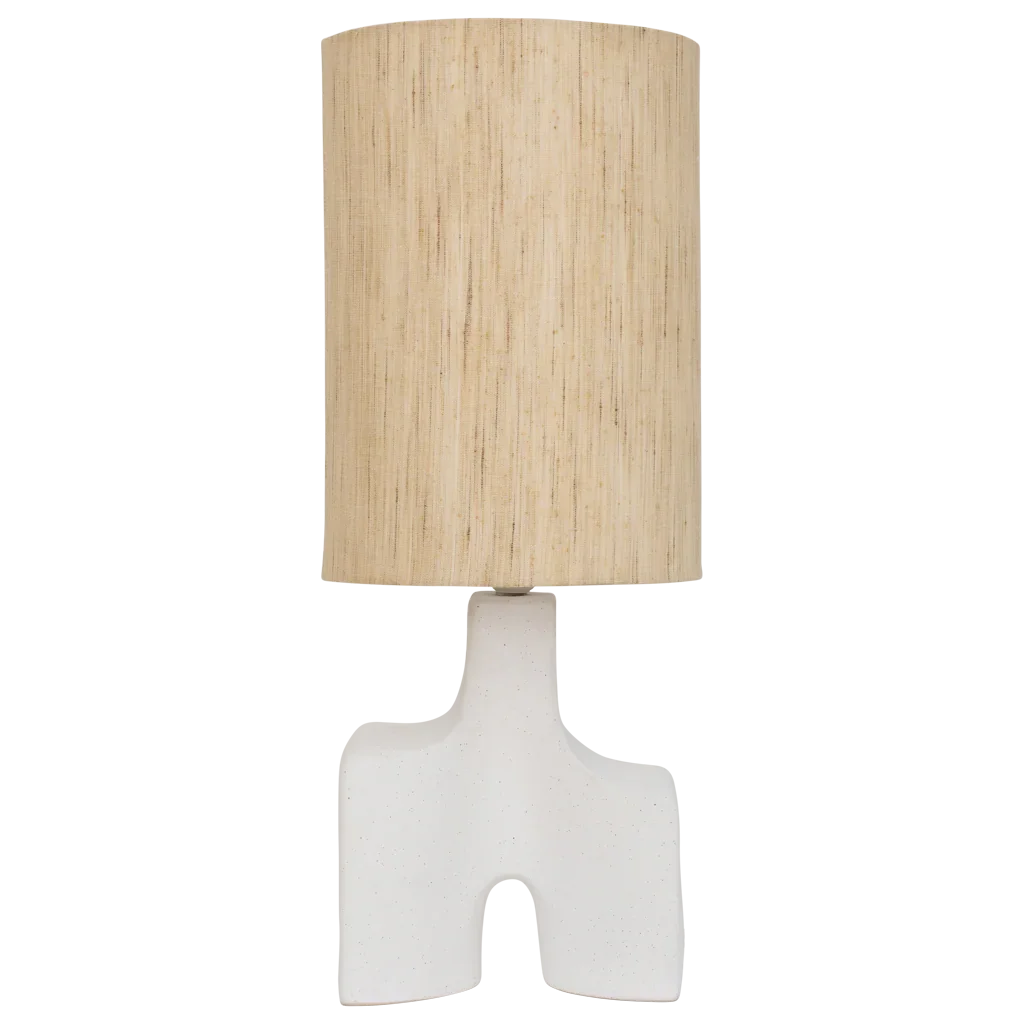 URBAN NATURE CULTURE | TAFELLAMP HIKARI | PRAIRIE SAND & MATT WHITE Ø 22,5 CM