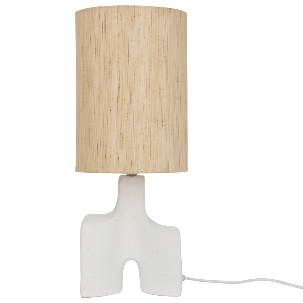 URBAN NATURE CULTURE | TAFELLAMP HIKARI | PRAIRIE SAND & MATT WHITE Ø 22,5 CM