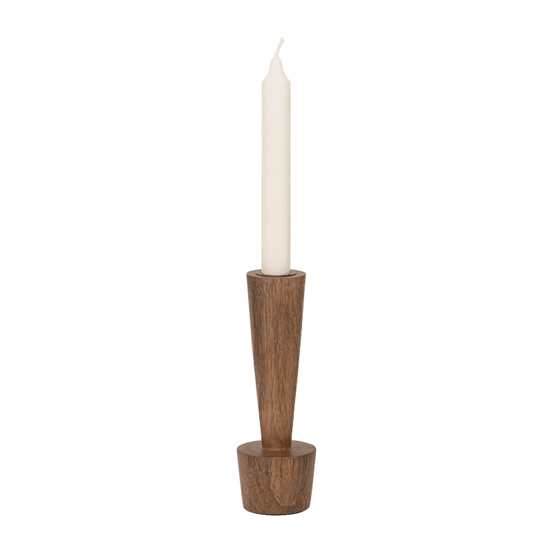 URBAN NATURE CULTURE | KANDELAAR MADERA B (SET OF 2) | MAHOGANY Ø 7,6 CM