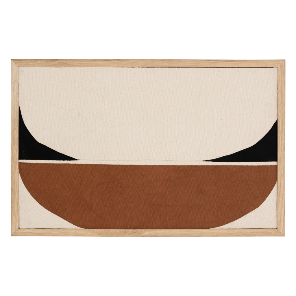 UNC | WANDDECORATIE OCASO A | OFF-WHITE / BRUIN / ZWART 70X45X2,5 CM