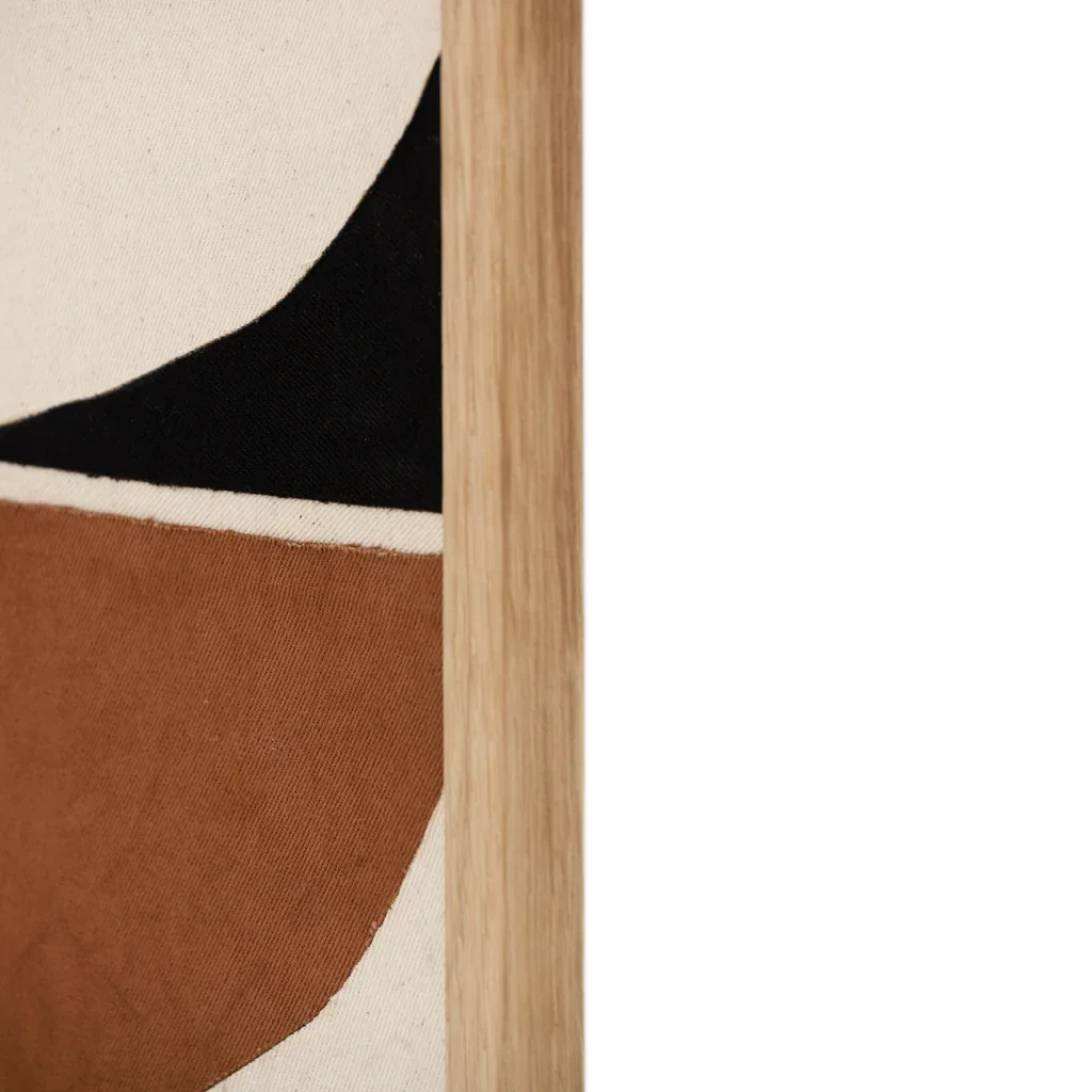 UNC | WANDDECORATIE OCASO A | OFF-WHITE / BRUIN / ZWART 70X45X2,5 CM