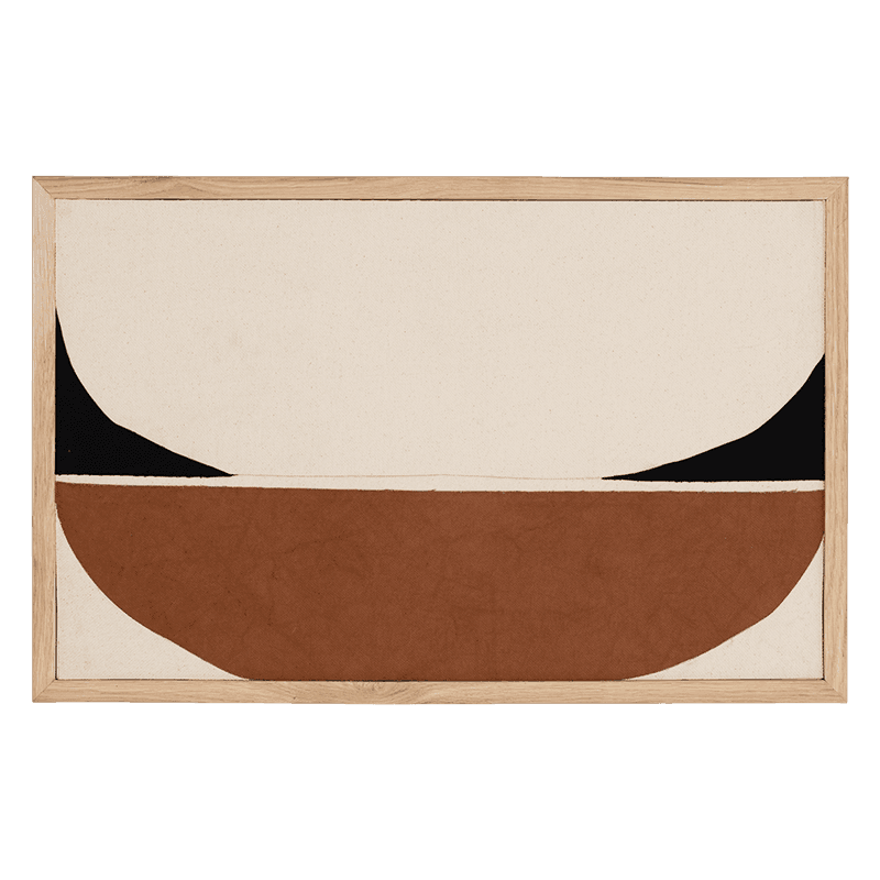 UNC | WANDDECORATIE OCASO A | OFF-WHITE / BRUIN / ZWART 70X45X2,5 CM