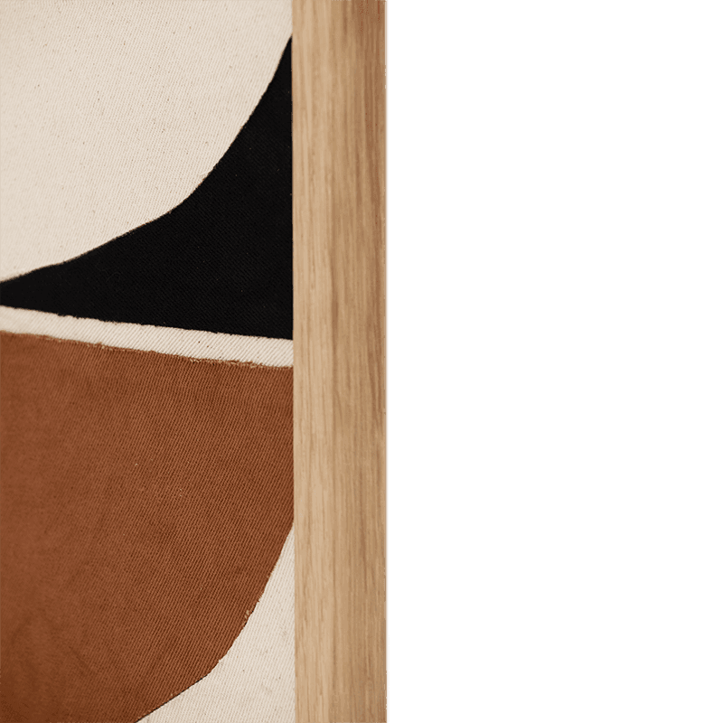 UNC | WANDDECORATIE OCASO A | OFF-WHITE / BRUIN / ZWART 70X45X2,5 CM