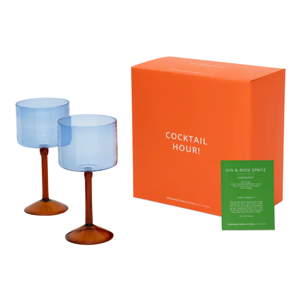 UNC | GIN TONIC COCKTAIL GLASS (SET OF 2) | GIFTSET | BLAUW